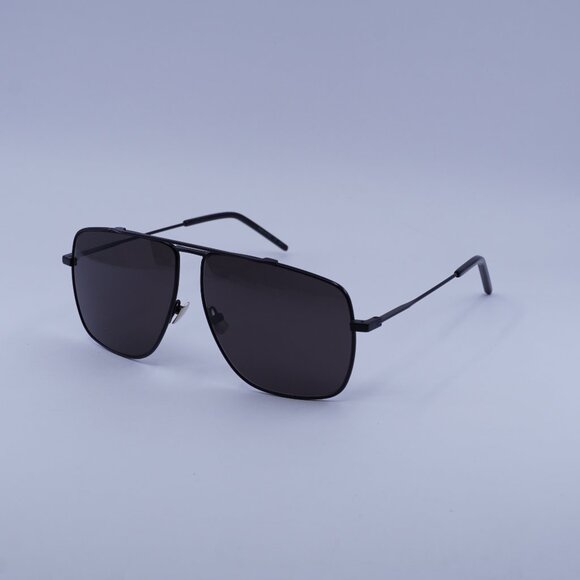 Saint Laurent SL298 001 Sunglasses Black Aviator Frame, Black Lenses - Picture 1 of 9